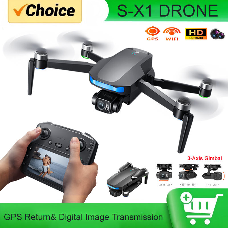 Drone Rc Helicopter With Camera - S-X1 MAX – GPS-дрон с 3-осевым