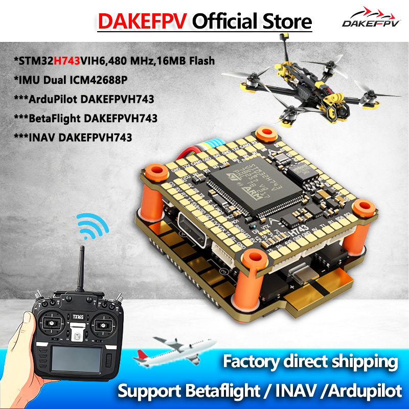 Betaflight Flight Controller - DAKEFPV H743 FC 6S 55A 8S