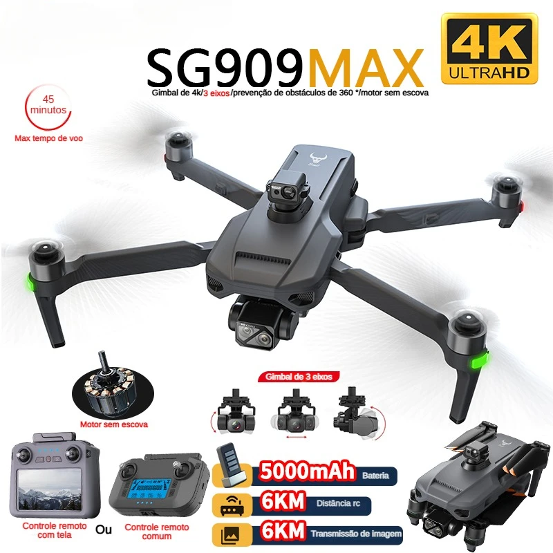Drone Rc Helicopter With Camera - ZLL SG909 SG909MAX Профессиональный дрон с