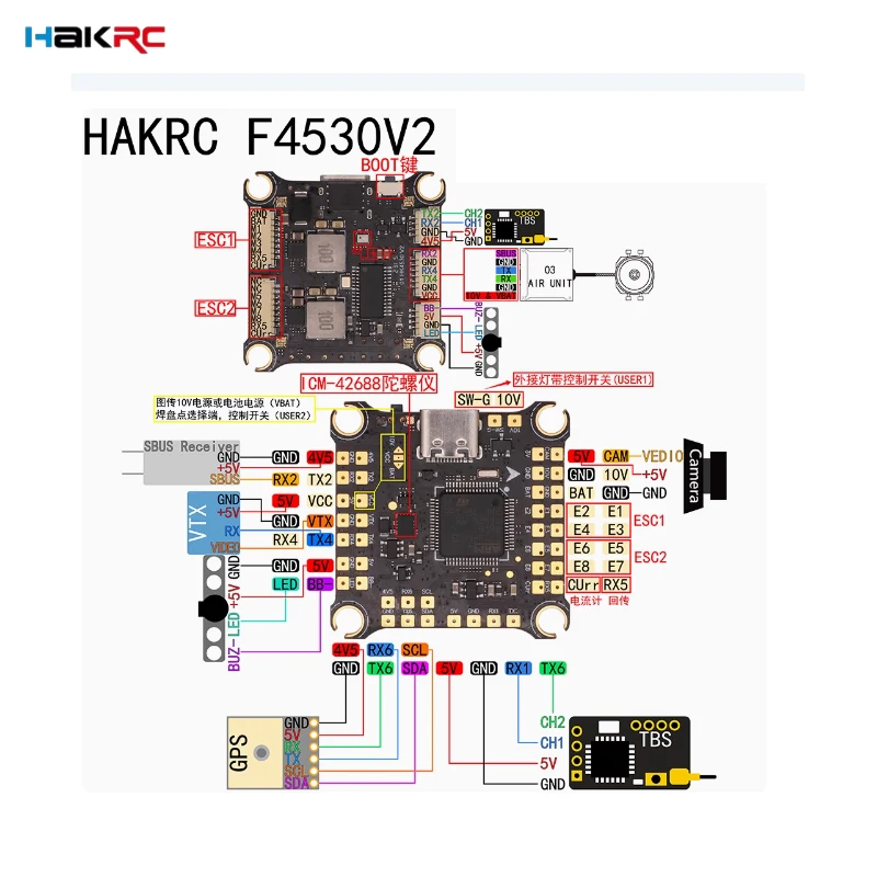 HAKRC F405 V2 F4 OSD Контролле – обзор и цена Betaflight Flight Controller