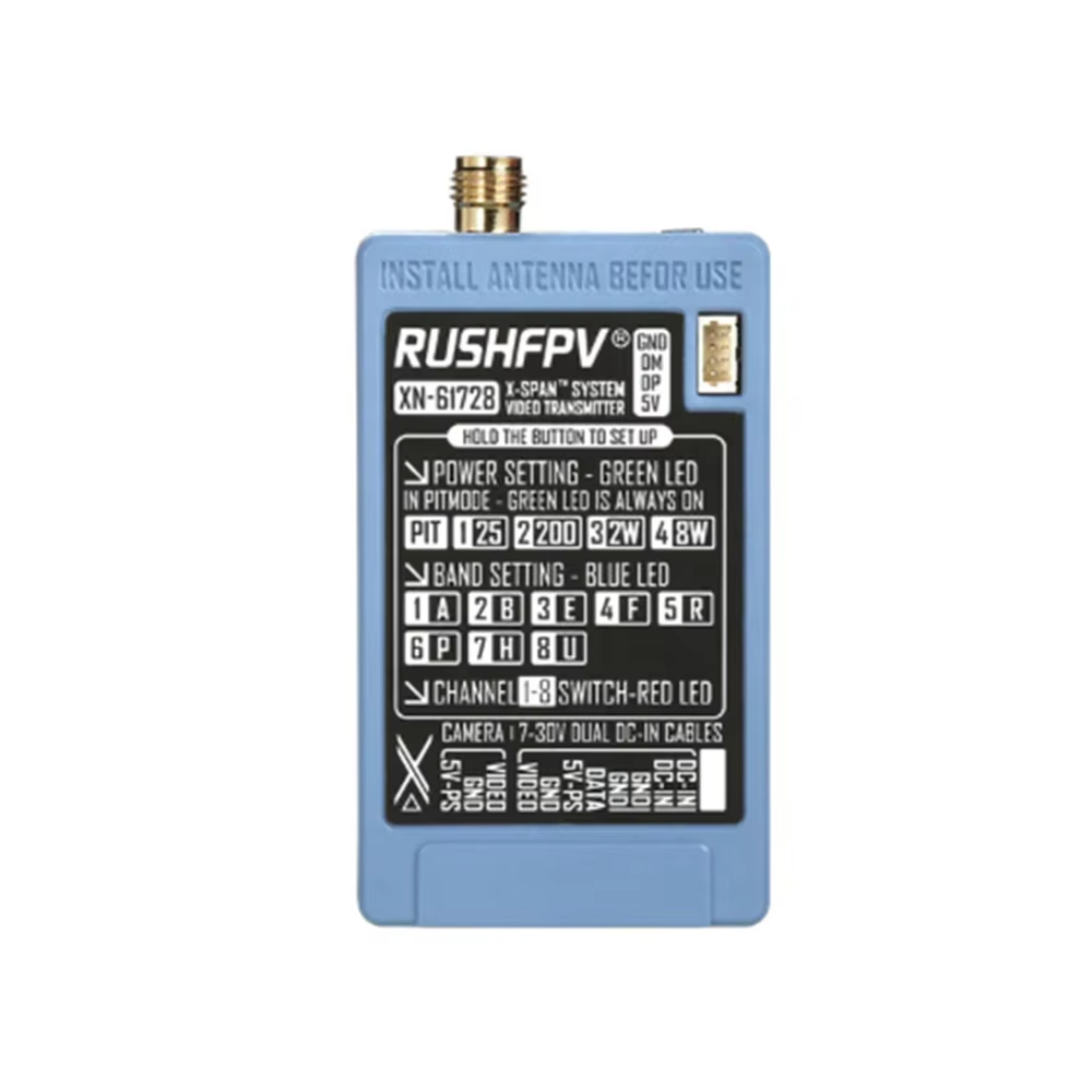RUSHFPV 6.1‑7.2G 8W X61728 VTX – обзор и цена Drone Rc1