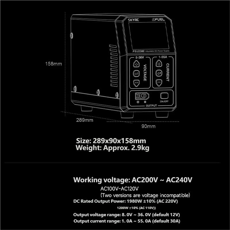 SKYRC PSU2000 1980W Регулируем – обзор и цена Drone Rc Battery